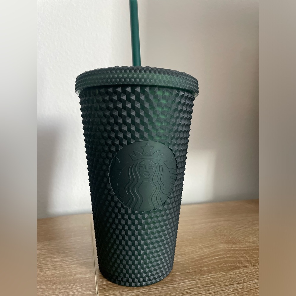 Starbucks Matte Dark Green Studded Soft Touch Tumbler Grands